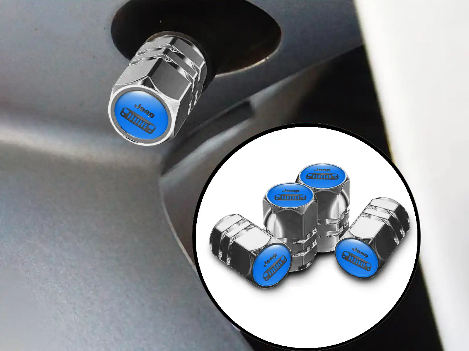 Jeep Tire Valve Stem Caps for Bicycle Modern